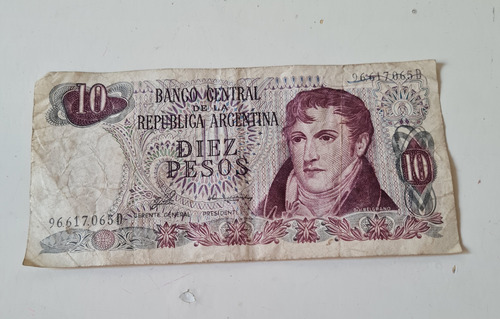 Billete 10 Pesos Argentina (Usado)