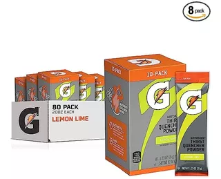 Bebida Rehidratante Gatorade Polvo, Lemon Lime, Paquete X10