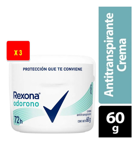 Rexona Odorono 60 g X 3 Unidades