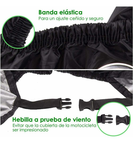 Imagen 6 de 6 de Funda De Moto Impermeable, Resistente Al Polvo A La Nieve