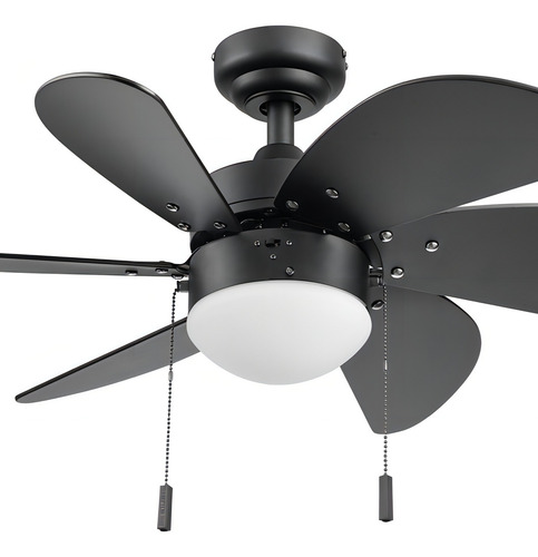 Ventilador de techo Tramontana 45505 30 pulg Negro Mate Seis Aspas Coolfan
