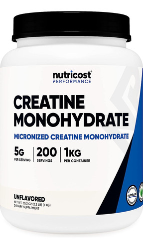 Suplemento Creatina Monohidrato Nutricost Perfomance 1kg