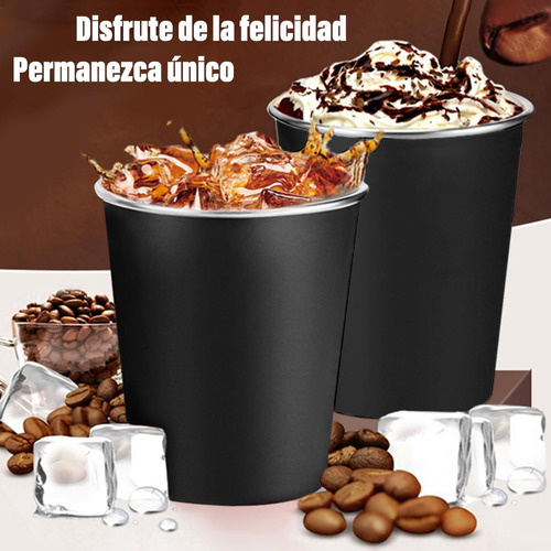 Vasos De Acero Inoxidable Apilable 500ml 6pcs, Easytao Taza