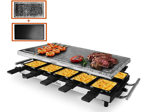 Parrilla Raclette Eléctrica De Acero Inoxidable Artestia, 15