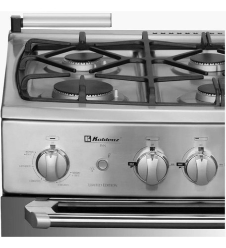 Estufa Gris De 6 Quemadores Con Capelo Koblenz Eke505f Nueva