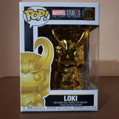 Funko Pop! Marvel Stud10s Loki Gold Chrome #376 Original (Usado)