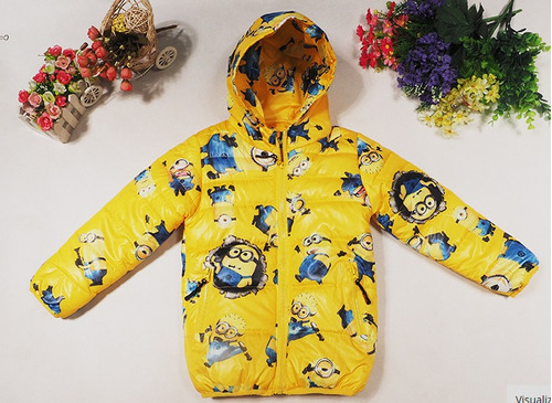 Jaqueta Casaco Parca Blusa Minions Meninos Infantil