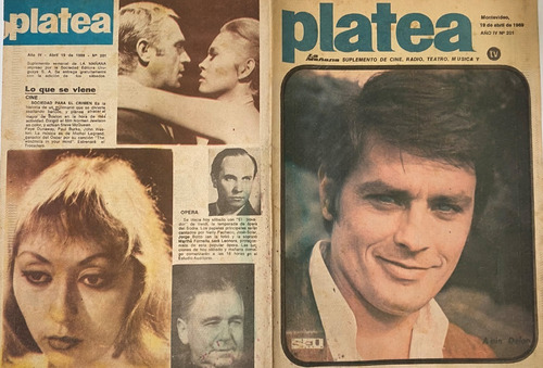 Platea, Nº 201, Abr 1969 Alain Delon Tv Radio Teatro Cr02