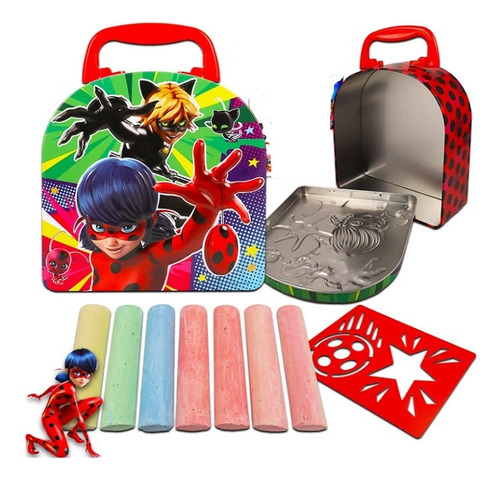 Set De Arte Tipo Lonchera Lady Bug Miraculous       