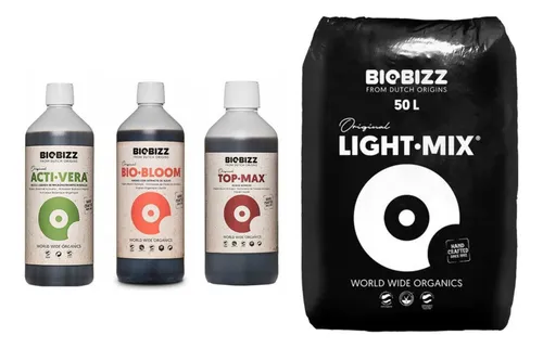 Sustrato Biobizz 50lts Con Bio Bloom Top Max Acti-vera 500ml
