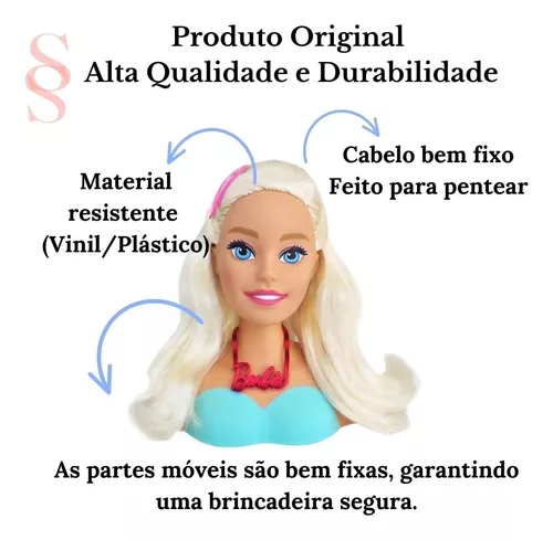 Barbie Penteados Styling Head Hair Boneca C/ Acessórios