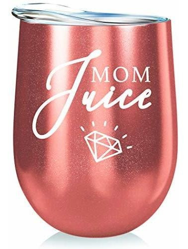 Mom Stainless Steel Wine Tumbler - 12oz With Steel Straw, Bp