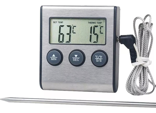 Termometro Horno Cocina Digital Alimentos Con Sonda X6 Uni