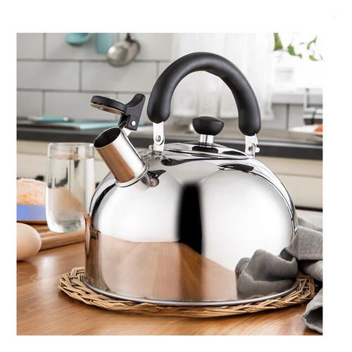 Tetera Acero Inoxidable De 3 Litros Con Silbato