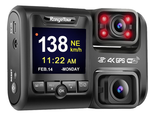 Ange Tour D30 Pro Dash Cam 2k + Lente Doble Camara Coche 4k