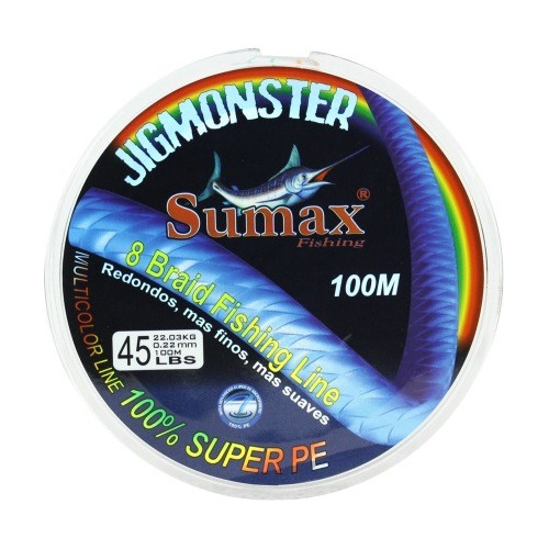 Bobina De Multifilamento Sumax Jigmonster 0.43mm X100mts