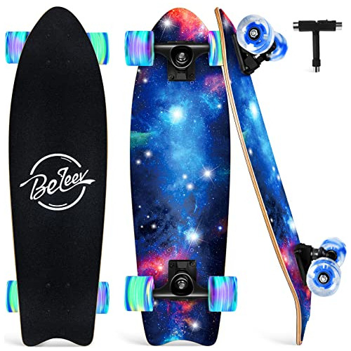 Beleev Cruiser Skateboards For Kids, 27x8 Pulgadas Full Skat