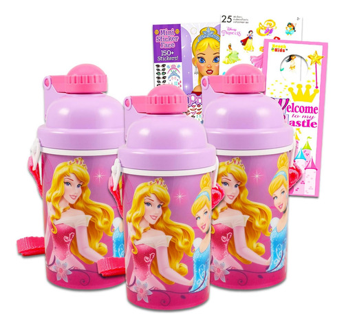 Botellas De Agua De Princesas Disney Para Niños Y Niñas, De