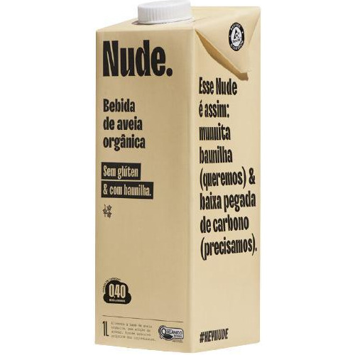 Leite Vegetal Aveia Orgânico Baunilha Nude 1l