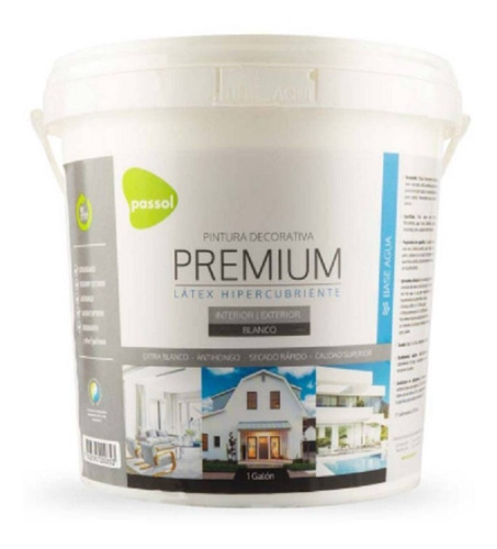 Pintura Latex Primium Blanco 1g - Passol