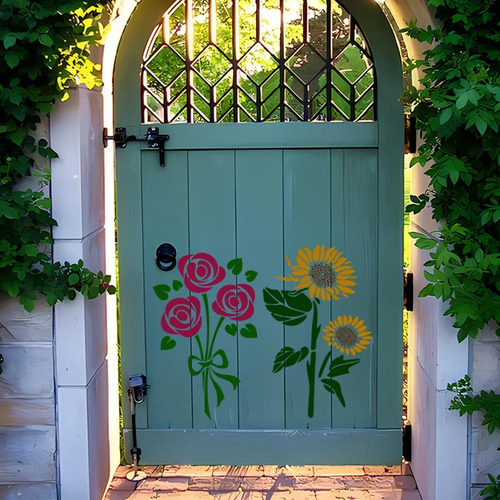 Plantilla De Pintura Mural Con Forma De Flor, 11 Piezas, Pla