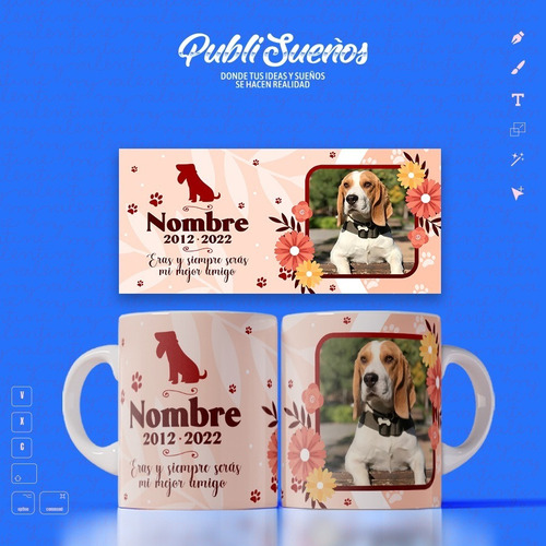 Imagen 10 de 10 de Plantillas Funebres Perritos / Cod0133