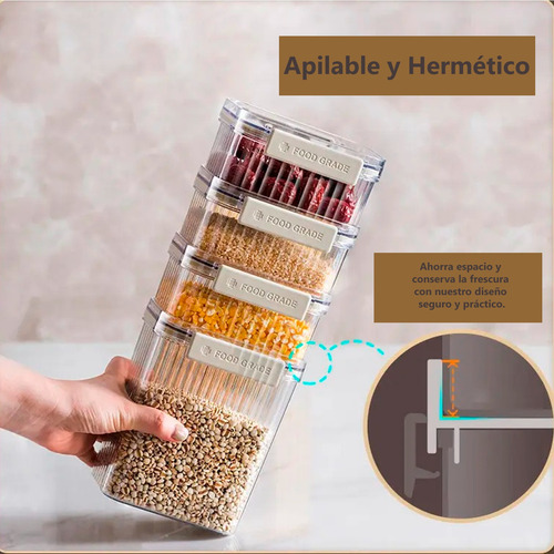 5pz Juego De Recipientes Herméticos Para Alimentos