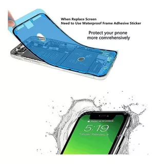 Ttimore Screen Waterproof Adhesive Para iPhone 7 Black, 2 Pa