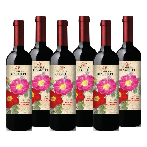 Vino Corte Tintas Malbec/bonarda Familia Bussetti 6 X 750cc