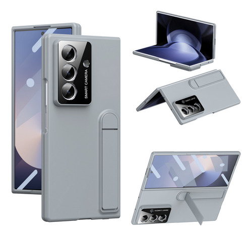 Soporte Bidireccional Plegable Con Funda Protectora De Cristal Hd Para Samsung Z Fold 7 6 5