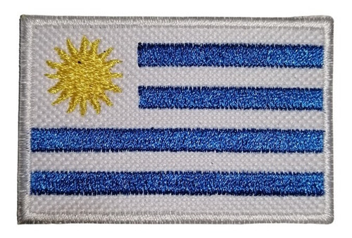 Parche Insignia Bordada Bandera Uruguay 6x4 Cm Con Velcro