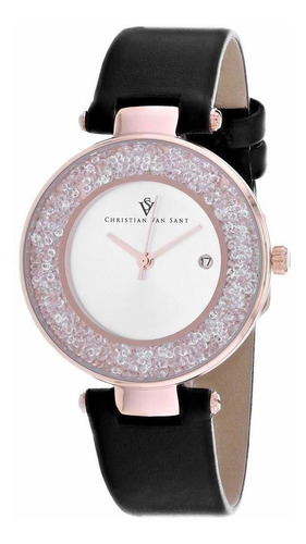 Reloj Mujer Christian Van Sant Cv1224 Cuarzo Pulso Negro En 