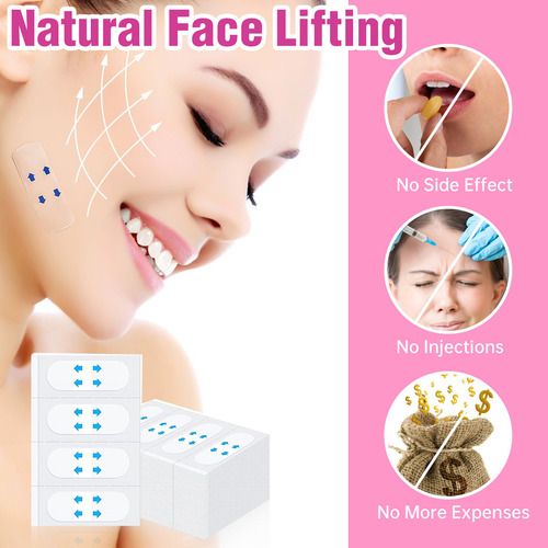 Cinta De Estiramiento Facial Invisible De 120 Piezas, Cinta