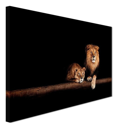 Cuadro Decorativo Canvas Leones, Moderno Para Recamara, Sala