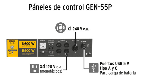 Generador Portátil 6.6 Kw Motor A Gasolina, Pretul 26035