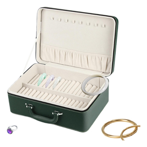 Caja De Almacenamiento Para Pulseras, 35x24x14cm Verde