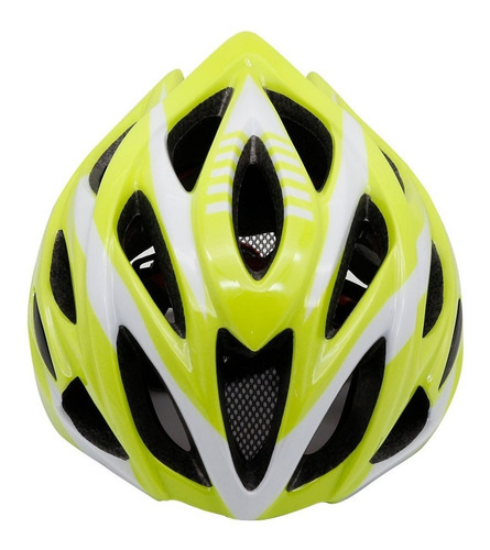 Casco Mtb Kuest Bicicleta 23 Ventilaciones Rcbi-1l Deportivo Color Amarillo y Blanco Talle Único