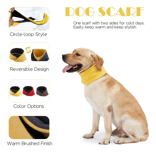 Calentador De Cuello Reversible Y Cálido Para Perro Para Inv