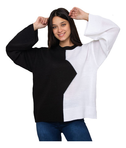 Sweater Grande Oversize Lana Talle Unico  Mujer Liviano A67