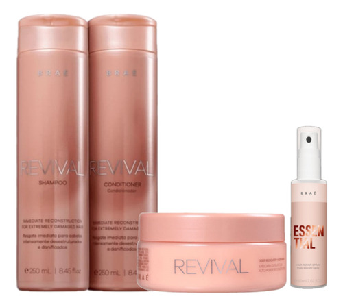 Kit Braé Revival Mini Essential Reparador (4 Produtos)