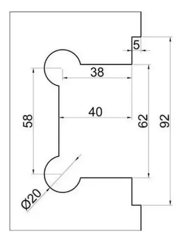 1011 Dobradiça Porta Decentralizada Lateral Vidro Temperado