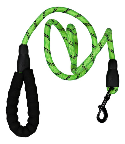 Correa Para Perro Resistente Reflejante 1.50m De Alta Calidad Mr Wuff Color Verde