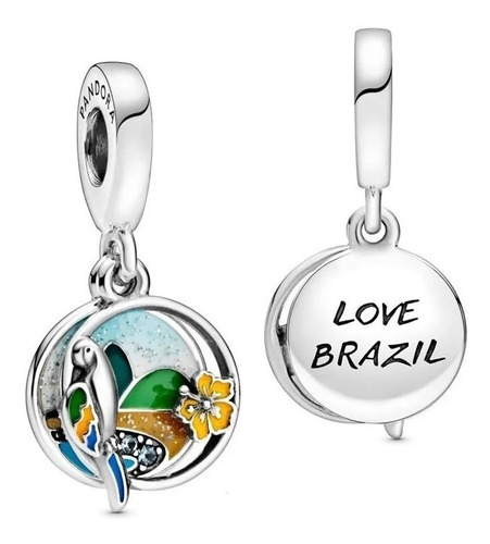 Pandora Dije Colgante Love Brazil Original + Kit De Regalo