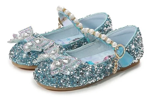 Sandalias De Baile De Lentejuelas De Princesa Para Niñas