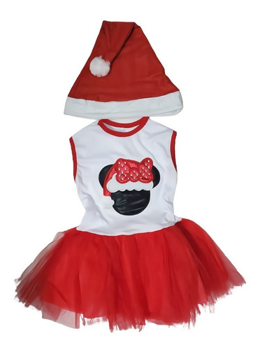 Vestido Minnie Navidad Manga Corta