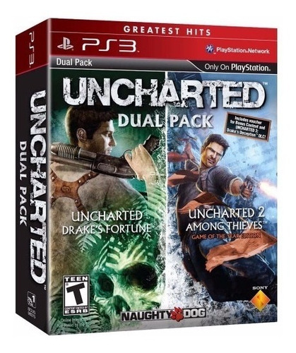 Juego multimedia físico Uncharted Dual Pack Playstation 3 Ps3