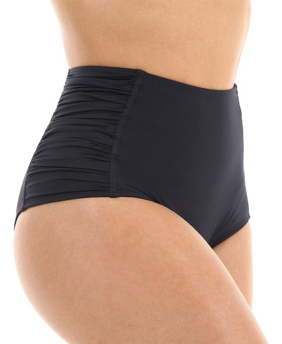 Imagem 1 de 4 de Calcinha De Biquini Hot Pant Cintura Alta E Lateral Franzida