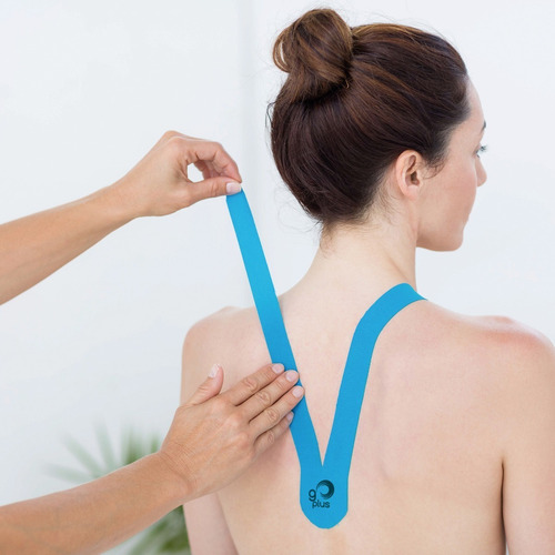Imagen 10 de 10 de 3 Pack Cinta Kinesiologica Azul 5 M Precortada Go Plus