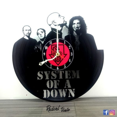 Reloj De Vinilo System Of A Down Soad Regalos Decoracion 