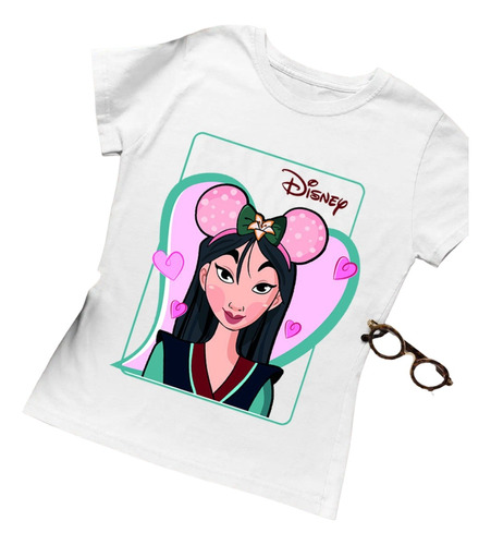 Polera De Niña Sublimada Princesa Mulan